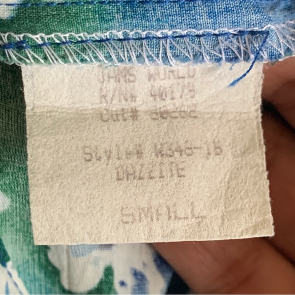 Jams World Vintage W348 Floral Maxi Dress Size Small Short Sleeve Boat Neck - Picture 8 of 12